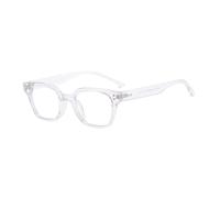 LJCZKA Square Blue Light Blocking Glasses Women Mens 90s Retro Computer Glasses Anti Eyestrain for Reading Texting Gaming Clear Len Eyewear (Transparent)