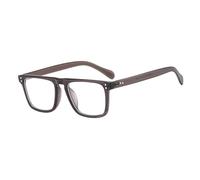 LJCZKA Square Fla Top Blue Light Blocking Glasses for Mens 90s Retro Rectangle Blue Light Glasses Anti Eyestrain for Reading Texting Gaming Clear Len Eyewear (ClearGrey)