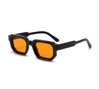 LJCZKA Vintage Rectangle Sunglasses for Women Men Fashion Retro Small Square Frame Sun Glasses with UV400 Protection