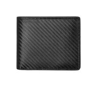 LJCZKA Wallets Mens Slim Bifold Leather RFID Blocking Wallets Coin Pocket Large Capacity with 12 Card Holder, Banknote Compartments, Flap ID Window (Carbon Fiber Black)