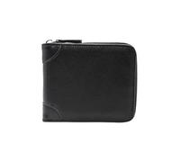 LJCZKA Wallets Mens Zip Around Leather RFID Blocking Large Capacity Bifold Wallets with Snap Coin Pocket, Card Holders Pouch, Banknote, ID Window (Black)