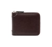 LJCZKA Wallets Mens Zip Around Leather RFID Blocking Large Capacity Bifold Wallets with Snap Coin Pocket, Card Holders Pouch, Banknote, ID Window (Coffee)
