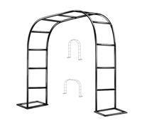 LJDJRHXH Metal Garden Arch with Bases, 80 140 180 200 300 400 cm Wide Heavy Duty Garden Pergola Trellis Assemble Freely, Wedding Archway Arbor for Climbing Plant Ceremony Decoration(400x250 cm (WxH))
