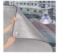 LJDJRHXH Removable Aluminium Foil Window Cover, Blackout Film With Suction Cups, 40 50 60 80 90 100 120 130 140 cm Heat Control Privacy Protection, For Rental Apartment Balcony Skylight(110 x 150cm)