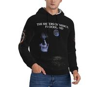 LJDSM Sisters Rock Band Mercy Men's Pullover Hooded Sweatshirts Classcal Long Sleeve Drawstring Hipster Casual Hoodies fashion 3D printed graphic hoody for sport travel，Large