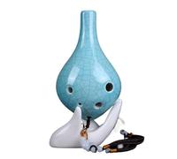 LJERFSW Ocarina Perfect For Professional 6-hole Ocarina AC Beginner Recommended Middle C Tone Ice Crack Texture Ocarina Instrument(Blue)