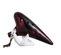LJERFSW Ocarina Perfect For Professional Ocarina 12-hole Professional Alto AC-tuned Hand-painted Smoked Ocarina Playing Type Beginner Instrument(Style 6)