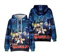 LJFIWY Anime Mashle: Magic and Muscles Hoodie Mash Burnedead Lemon Irvine Hooded Sweatshirt Cartoon Long Sleeve Drawstring Jumper Sportswear Cosplay Casual Tops (Type 1, 160)