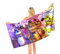 LJFIWY FNAF Quick Dry Beach Towel 70x140CM, Five Night Game 3D Print Microfibre Bath Towel Sand Free Ultra Soft Super Absorbent Towel for Pool, Bath, Camping, Beach, Travel (Type 2)