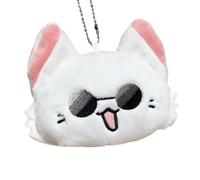 LJFIWY Gojo Satoru/Geto Suguru/Nanami Kento Plush Cute Cat Stuffed Figure Keychain Hanging Ornaments Anime for Bag Backpack Decoration 10cm Room Hanging Decor (Gojo Satoru Cat)