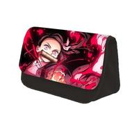 LJFIWY Tanjiro Pencil Case Nezuko Anime Tanjiro Bag Pen Box Big Capacity Students Pen Bag Cartoon Zipper Stationary Pouch Back to School Supplies for Boys Girls Cosplay Gift (Type 2, 22 * 13 * 7.5cm)