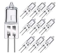 LJFLI 10pcs G4 12V 50W Halogen Bulb Light Globe Lamps JC Type Warm White 5w 10w 20w 35w 50w,Warm White,50w