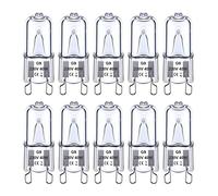 LJFLI 10pcs G9 Halogen Bulb Light 220V 40W 60W 25W 3000-3500K Warm White Globe Lamp,Warm White,25W