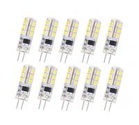 LJFLI 10PCS Mini G4 LED Lamp 2W 3W 5W 9W 10W COB LED Bulb DC AC 12V 360 Beam Angle Chandelier Light Replace Halogen G4 Lamps,Warm White,G4 DC12V