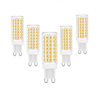 LJFLI G9 Led Bulb 5W 7W 9W 12W 220V G9 Led Lamp SMD2835 G9 LED Corn Light Replace 30W 40W 50W 70W 80W Halogen Light,G9 12W 220V,5pcs Warm White