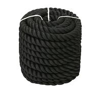 LJFMDLN 10 Meters Dock Lines with Spliced Loop, 3 Strands Black Dock Lines Boat Ropes for Docking Marine, Fishing, Kayaking, Boat Accessory (Color : 20mm, Size : 10 meters)