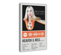 LJHFAOA Ava Max Heaven & Hell Music Album Poster Canvas Poster Wall Art Decor Print Picture Paintings for Living Room Bedroom Decoration 12x18inch(30x45cm)