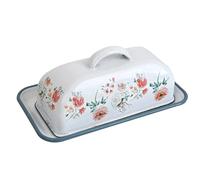 LJHFG63KUYT Container Butter Dish with Cover Applicable to Workbench Metal Container Retro Dishes for Countertop