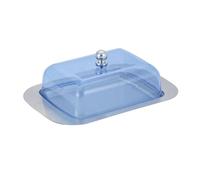 LJHFG63KUYT Container Stainless Steel Butter Box Western Restaurant Snack Plate Cheese Crisper Warmer Plate Butter Dish with Lid for Countertop(Blue)