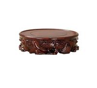 LJHFG63KUYT Pedestal Decor Wood Carving Display Pedestal Crafts Tea Sets Base Vase Bonsai Decorative Shelves Indoor Holder(Medium)