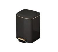 LJHFG63KUYT Trash Bin Kitchen Bathroom Trash Bin with Stainless Steel Pedal, Remvable Inner Case, Cushioned Drop Closure Garbage Bin(Black,Medium)