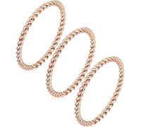 ljhjdkxf Tensor Rings Copper,Solid Copper Twisted Ring for Men and Women,Spiritual Wellness Gift for Anniversary/Birthday,Everyday Wear Unisex Boho Ring (3 PCS-B,10)