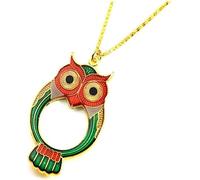 LJHJYDW 10X Magnifying Glass Necklace Decoration Magnifier The Best Reading Magnifier for Small Prints Low Vision Seniors owl Marriage