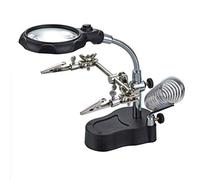 LJHJYDW 3.5X/12X Illuminating Magnifier Metal Hose Magnifying Glass Desk Table Reading Lamp Light with Clamp,Helping Hand Repair Clamp Alligator Auxiliary Clip Fashionable