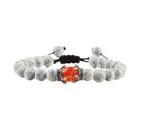 LJHJYDW Beaded Bracelets 8mm Crystal Bead Bracelets Crown Black Round Woven Stretchy Nature Stones 17cm x 7mm 1PCS for Engagement