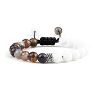 LJHJYDW Bracelet Beads 8mm Crystal Bracelets Women Nature Stones Black Round Braided Elastic 17cm x 7mm 1PCS for Birthday