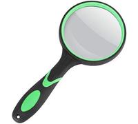 LJHJYDW HD Magnifying Glass with Rubber Handle Portable Handheld Reading Magnifier for Elderly and Students Reading Blue-90mm Marriage