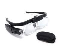 LJHJYDW Headband Magnifier, Hands Headband Magnifying Glass with 3 Detachable Lenses, for Reading Watch & Electronic Repair Sewing, USB Rechargeable Double The Comfort