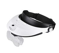 LJHJYDW Headband Magnifier with 2led Light, Head-Mounted Handsfree Reading Magnifying Glasses, Jeweler,Watch Loupe 5 Replaceable Lenses A/A Interesting Life Fashionable