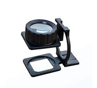 LJHJYDW Magnifier Scale Magnifying Glass 10x Latitude and Longitude Density Mirror to See Dot Textile Fabric Professional Inspection High Desk Magnifier