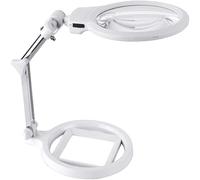 LJHJYDW Magnifiers Magnifying Glass Folding Table Lamp Metal Bracket Scale Desktop Magnifying Glass,for Reading Maintenance Handicrafts Hobbies Marriage