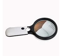 LJHJYDW Magnifying Glass Double Lens Equipped with Light Hand-held High Magnification Magnifying Glass Reading Magnifier Lighting Multi- Magnifier