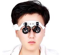 LJHJYDW Magnifying Glass, Jewelers Loupe, Headband Binocular Magnifier, Magnify 10X 15X 20X 25X, Watchmaking Watch Repair Tools Double The Comfort