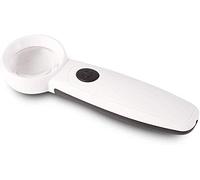 LJHJYDW Magnifying Glasses,Educational Hobby Magnifiers, USB Charging Handheld Magnifier Elderly Reading Hd Loupe with Energy-Saving Lights Portable Lighting Magnifying Glass (White S)