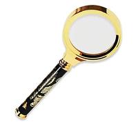 LJHJYDW Magnifying Glasses,Handheld Magnifying Glass, 10X Hd Lens Old Man Portable Reading Magnifier for Watch Phbook Newspaper Text Message Manual Identification Coins Jew