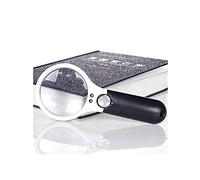 LJHJYDW Magnifying Glasses,Handheld Magnifying Glass with Light, 10X 20X Hd Lens The Child Old Man Reading Gift Magnifier for Books Newspapers Maps Coins Jewellery Hobbies