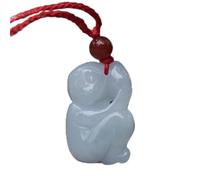 LJHJYDW Natural Emerald Chinese Pendant Necklace Jewellery Fashion Ccessories Hand-Carved Man Woman (Gem Color : Monkey)