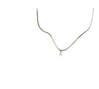 LJHJYDW New 2026 Punk Initial Alphabet Letters Name Pendant Choker Necklaces Gold Color Snake Chain Cubic Zircon Necklace Party Jewelry Fashion Trendy Accessories Creative Gift For Women And Men