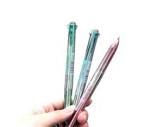 ljhnba 4 Color Retractable Pen Set | 0.5 Mm ST Needle Tip, Fast Dry Multicolor Writing Pens, 3 Pack for Study Notes, Revision Practice, School Use