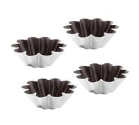 ljhnba 4Pcs Eggs Tart Molds Aluminium Small Tart Pans Cupcake Cake Muffins Cookie Bakings Cups for Cupcake Cake Muffins Cookie Cups