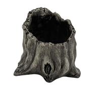 ljhnba Artificial Driftwood Succulents Planter Resin Tree Stumps Sculpture Rustics Cactus Flower Pots for Small Plant Driftwood Succulents Planter