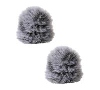 ljhnba Camera Mic Windscreen Covers, 2 Pack Slip on Wind Muff Set for Outdoor Vlogging, Creator, and Travel Use Camera Mic Cover Wind Muff Windscreen Plush Cover Outdoor Vlog Wrap