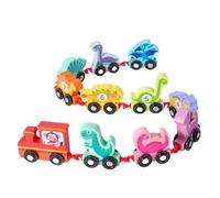 ljhnba Cartoon Dinosaur Train Toy Portable Children Number Learning Development Preschool Educational for Toddler Color Cognition Educational Color and Shape Cognition