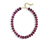 ljhnba Modern Geometric Pattern Necklace Resin Beads Adjustable Clavicle Chain Jewelry for Women Girls Fashion Necklace
