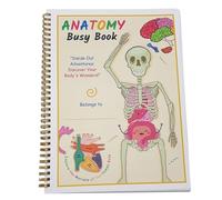 ljhnba Montessoris Human Anatomy Busy Book Engaging Sensory Learning for Kids Discovering Body Systems and Organs Daily Use Children ' s Science Book