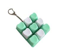 ljhnba Portable 9-Keys Mechanical Switches Tester with Clicks for Stress Relief Focus Training Keychain Silicone Keyring with Clicky Tactiled Feedbacks for Adults and Students